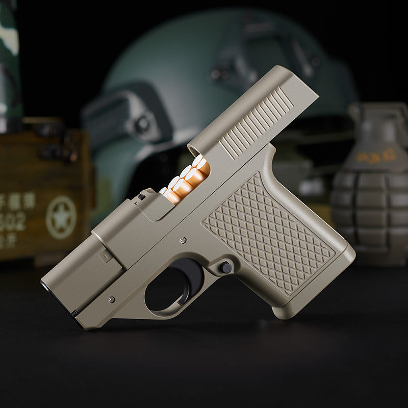 Gun-type Windproof Gas Lighters Cigarette Case