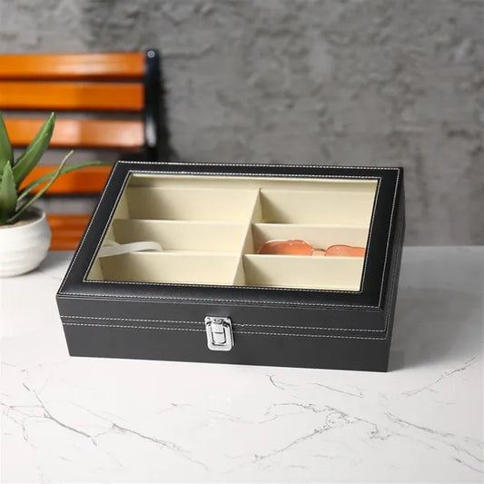 Leather Multi Sunglasses Organizer
