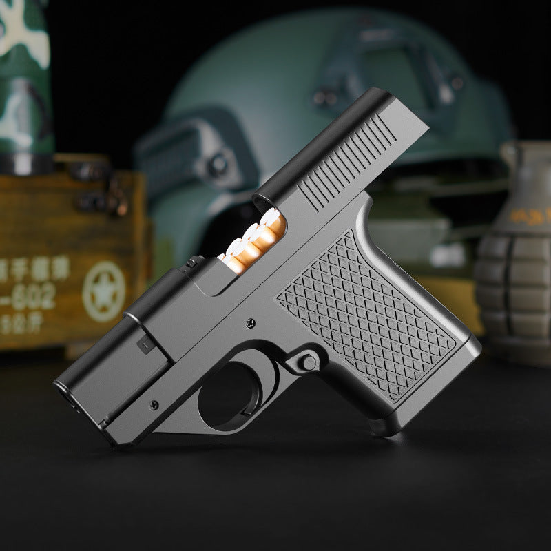 Gun-type Windproof Gas Lighters Cigarette Case